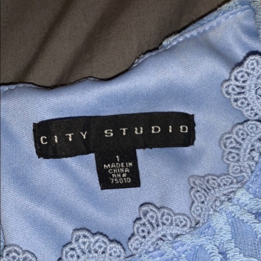 Blue lacy floral dress